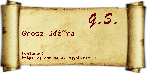 Grosz Sára névjegykártya