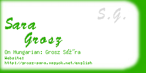 sara grosz business card